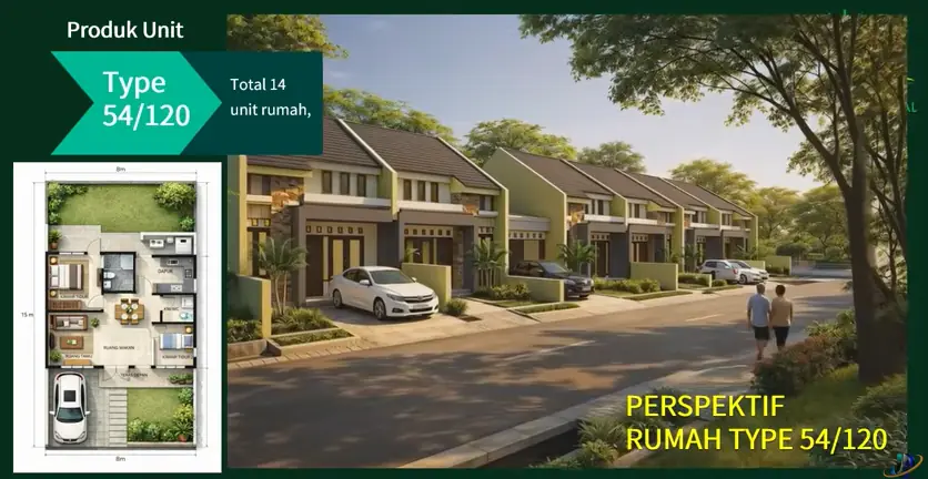 Perspektif rumah Type 54/120
