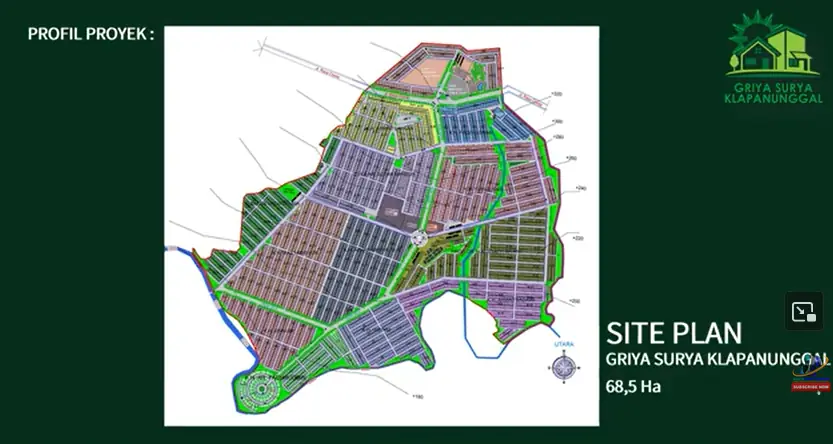 Site plan Griya Surya Klapanunggal 68,5 hektar